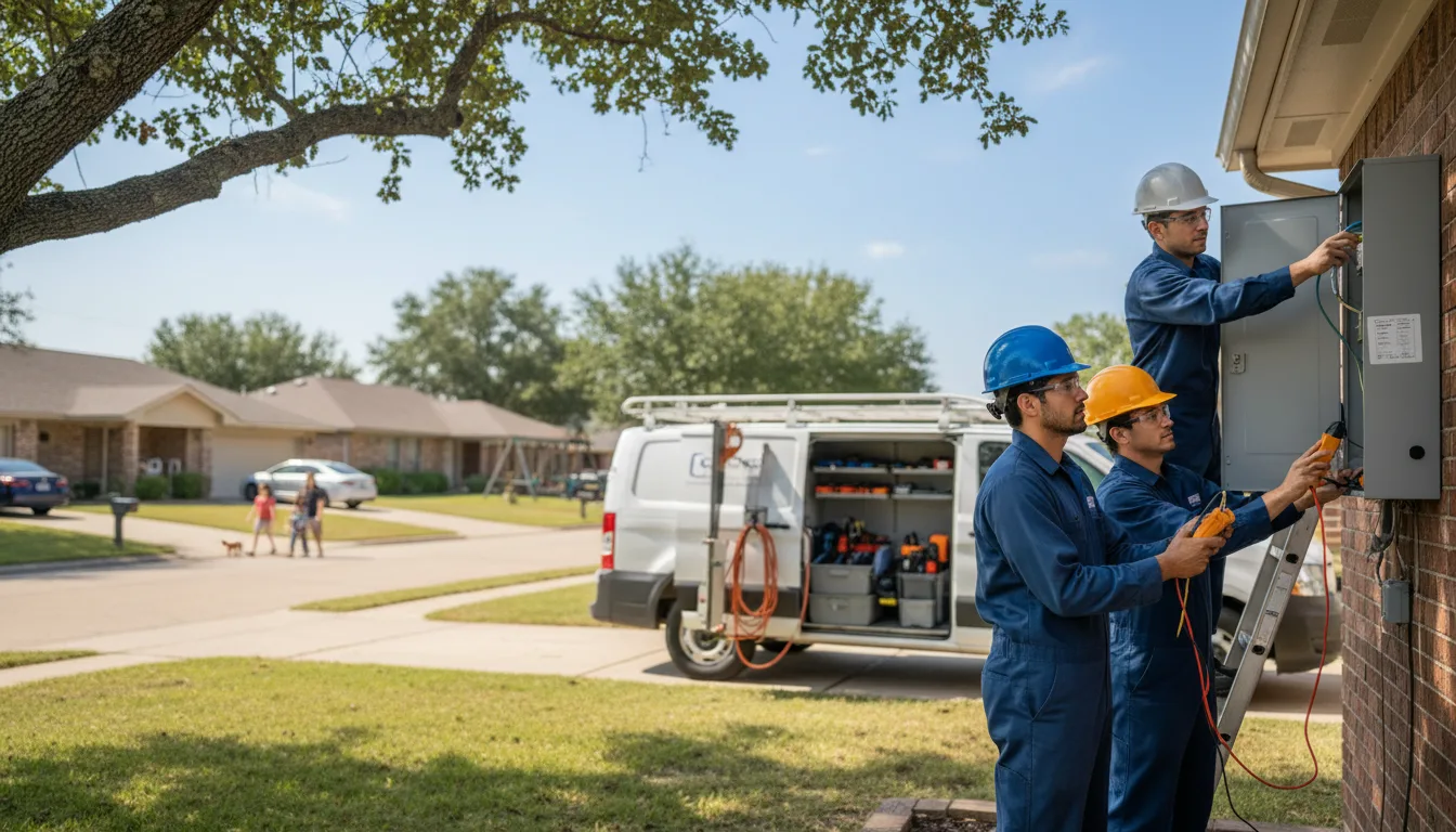 Certified electrician providing emergency electrical services in Pattonville, TX